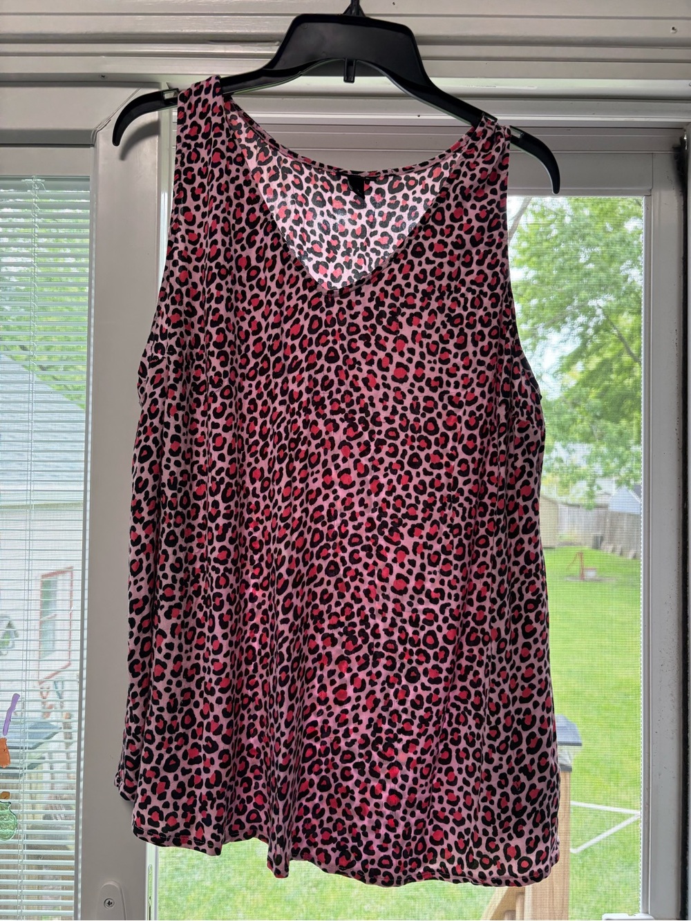 torrid Pink Leopard Print Scoop Neck Tank